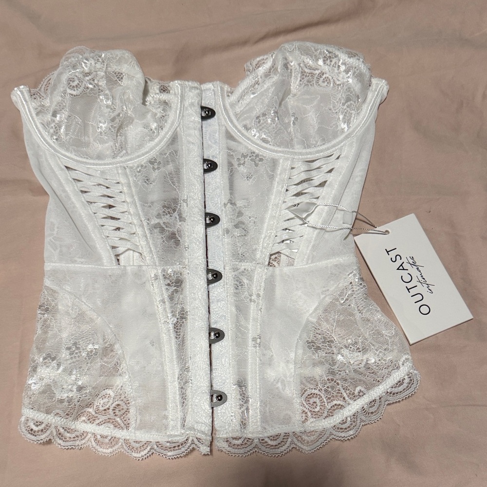Outcast White Lace Corset Top